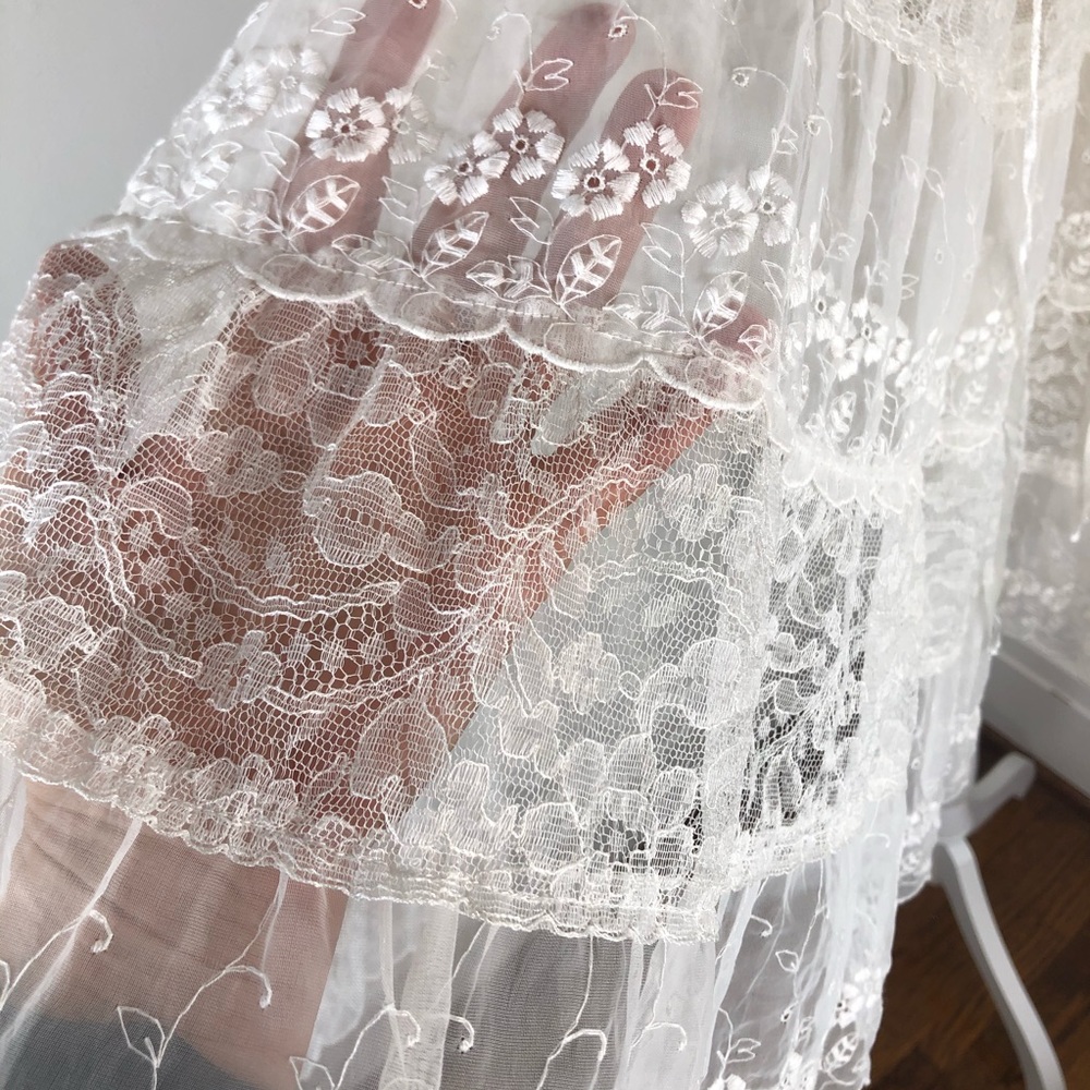 Handmade White Lace Special Occasion Dress - Picture 5 of 11